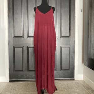 LoveStich Sundress - Mila Style Burgundy Gauze Size Medium